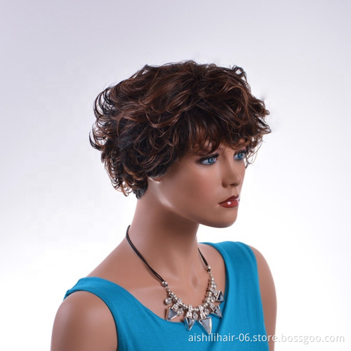 Hot fashion lifelike natural short wig wig headgear for black women in Europe and the USA